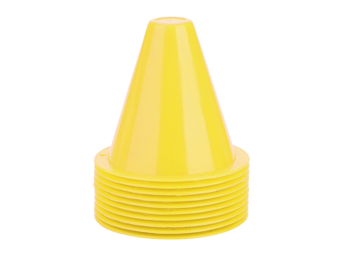 10 Conos De Entrenamiento De Fútbol De Plástico, Barreras, Marcadores, Accesorio Amarillo