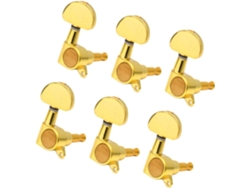 6 Clavijas Doradas Para Guitarras Eléctricas Y De Madera, Cabezas Redondas Con Mango Grande.