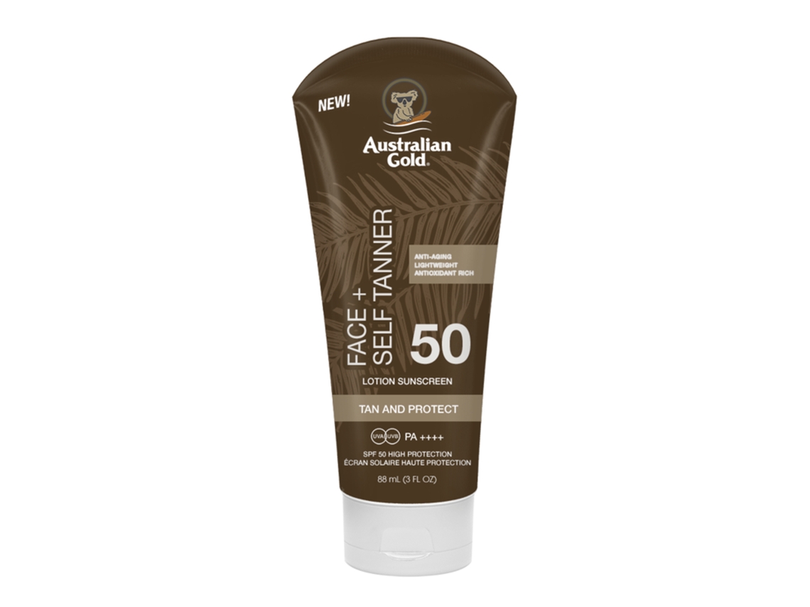 Loción autobronceadora facial Tan And Protect FPS 50 Australian Gold