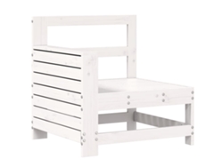 Maison Exclusive - Sofá de jardín con reposabrazos 69x62x70,5cm Pino macizo blanco