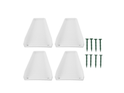 4 Bloques de Lluvia para Canalones con 8 Tornillos para Proteger la Base Blanca