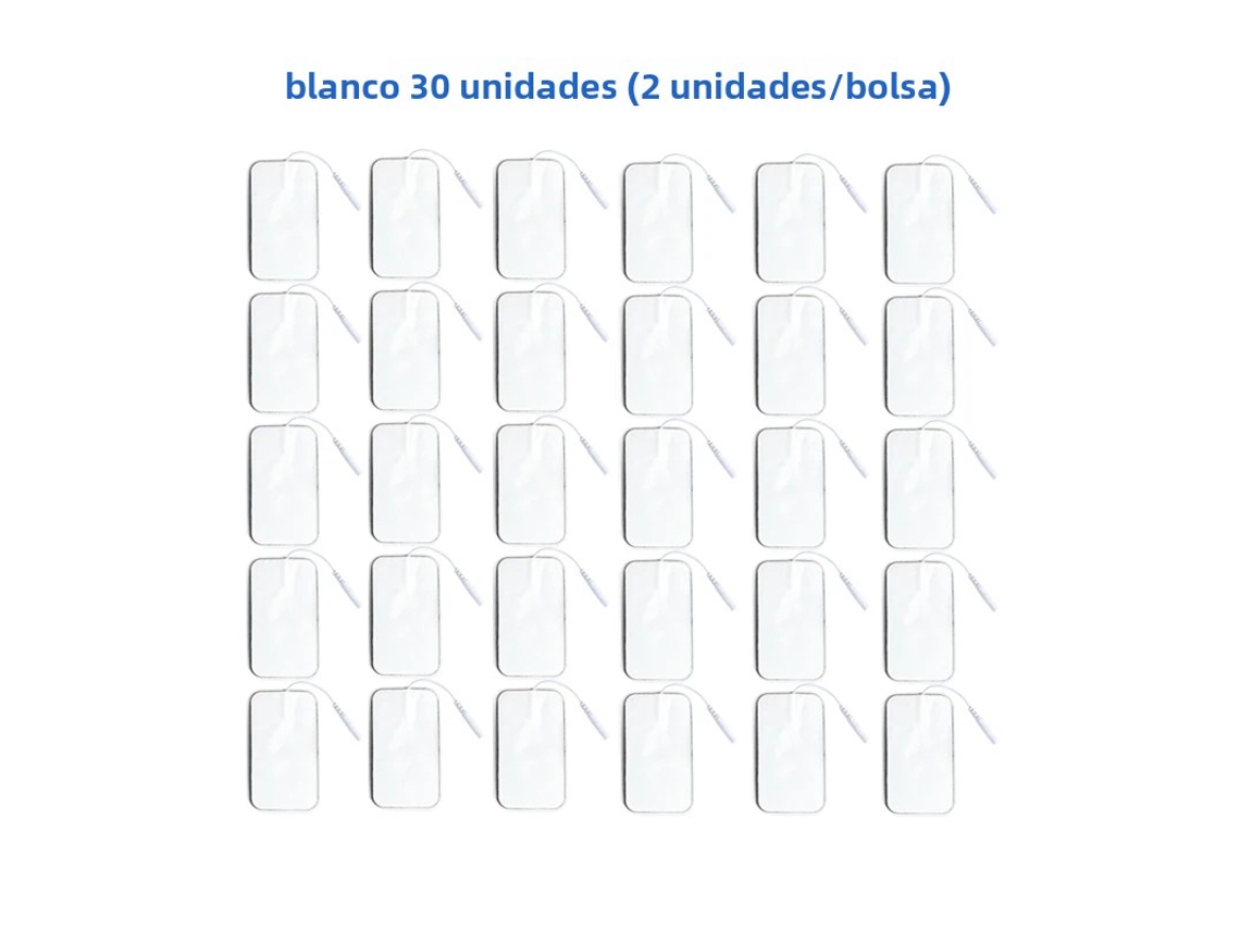 (blanco, 30 Piezas, 5x9cm) Parches De Electrodos No Tejidos, 5*9cm, Con Conector De 2mm