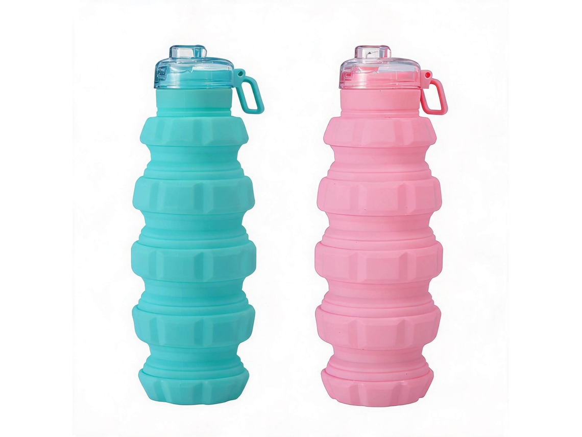 Botella De Agua Plegable Para Actividades Al Aire Libre (2 Unidades) 500 Ml Henten Home