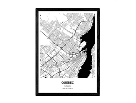 Poster NACNIC Mapa de Quebec Canada (A3)