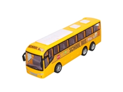 Juguete De Autobús Mini Modelo De Coche Inercial Amarillo Con Detalles Finos Simulación Alta Regalo Para Niños Mayores De 3 Años Decoración Hogar
