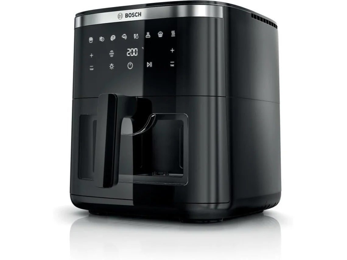 Freidora sin aceite Bosch Serie 6, capacidad de 7,2 L, 7 programas, pantalla táctil