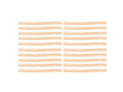 20 Espirales De Plástico Para Encuadernación De 19 Mm (3/4 Pulg.) De Diámetro Interior, 30 Agujeros, Para Cuadernos A4 Y A5, Color Naranja.