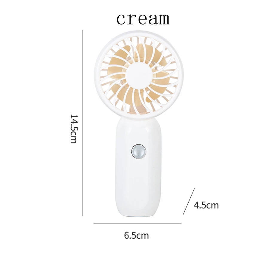 (blanco) Mini Ventilador Eléctrico Portátil Silencioso De Tres Velocidades, Recargable Por Usb, Ideal Para Deportes.