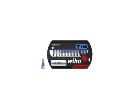 WIHA Juego de bits FlipSelector, bits en T de 25 mm hexagonal, de 14 unid. de 1/4" (41825)