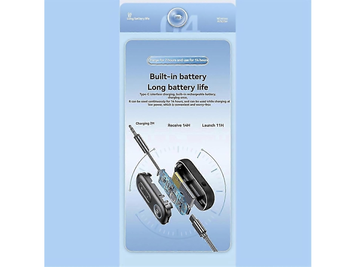 Adaptador receptor y transmisor Bluetooth 2 en 1 Rosewell 54