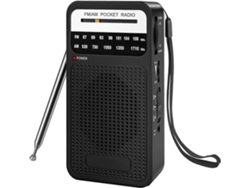 Kit de radio portátil de emergencia, pequeño, funciona con pilas, con altavoz, FM/AM, conector para auriculares, GOKOCO