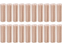 Juego De 20 Portafotos Cilíndricos De Madera - Portatarjetas Rústicos Para El