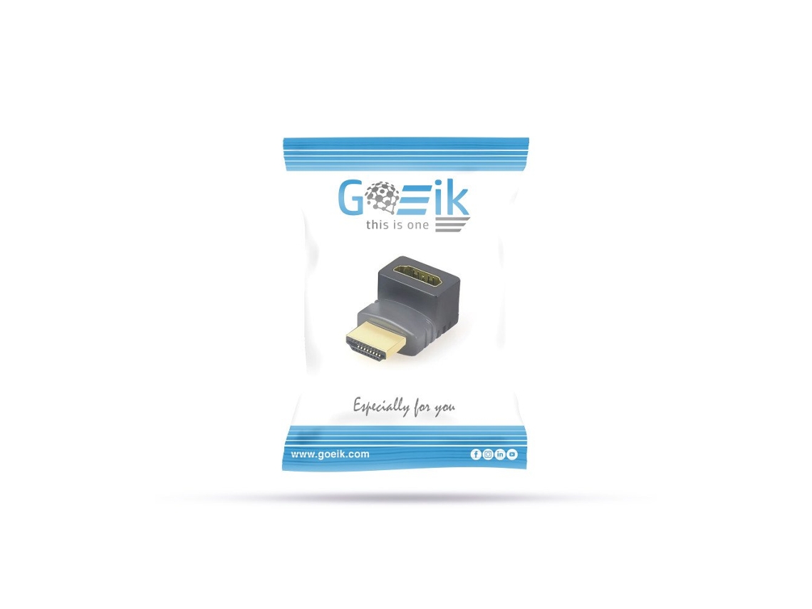 Adaptador HDMI macho a HDMI hembra de 270° - GOEIK