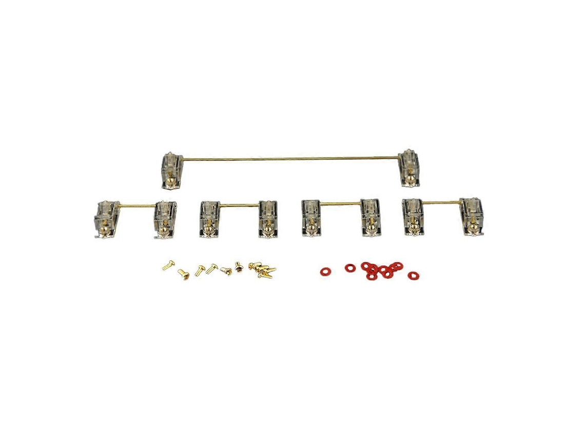 5 estabilizadores de teclado con montaje en PCB chapados en oro transparente para teclados mecánicos. Everley891