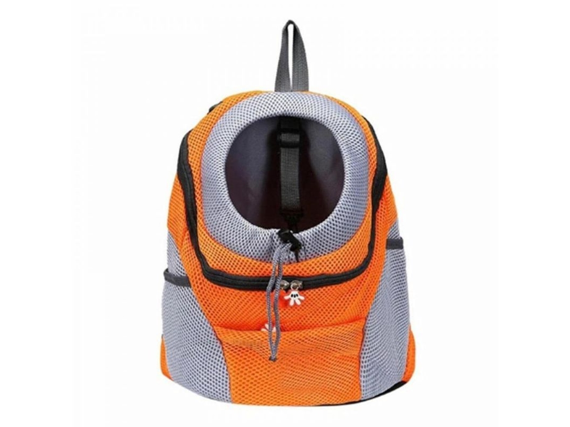 2026-mochila Portátil Para Mascotas Perro Cachorro Frente Malla Viaje S/m Hasta 8kg M Naranja