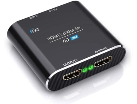 Divisor Hdmi 1X2 Divisor Hdmi 1 Entrada 2 Salida Convertidor Multi Aluminio Soporte Hdmi 4K 1080P 3D Hdcp para Xbox/Ps4/Ps3/HDtv/Blu-Ray/BISBISOUS