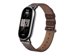 Correa para Xiaomi Smart Band 10/9/8 - Piel - Textura a cuadros - Hebilla de acero plateado