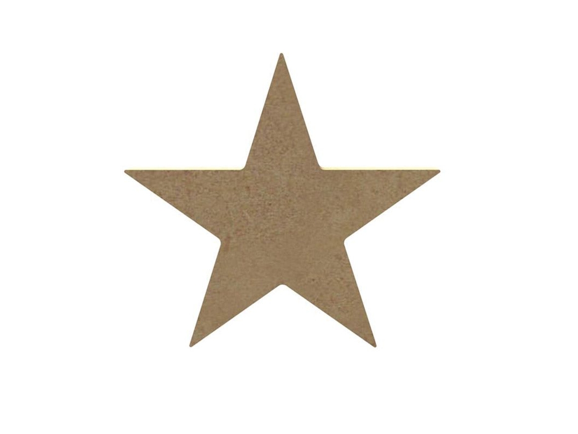 Estrella de Hollywood de madera para decorar - 10 cm