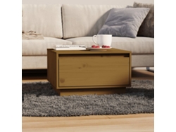 Mesa de Centro de Apoyo 55X56X32 Cm Pino Macizo Marrón Miel