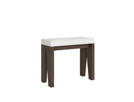 Consolas Naxy Mix Extensible hasta 300 cm ITAMOBY (90 x 40 x 77 cm - Paneles de Melamina - Fresno Blanco-Nogal)