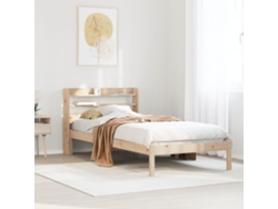 Estructura De Cama Sin Colchón Madera Maciza De Pino 90x190 Cm