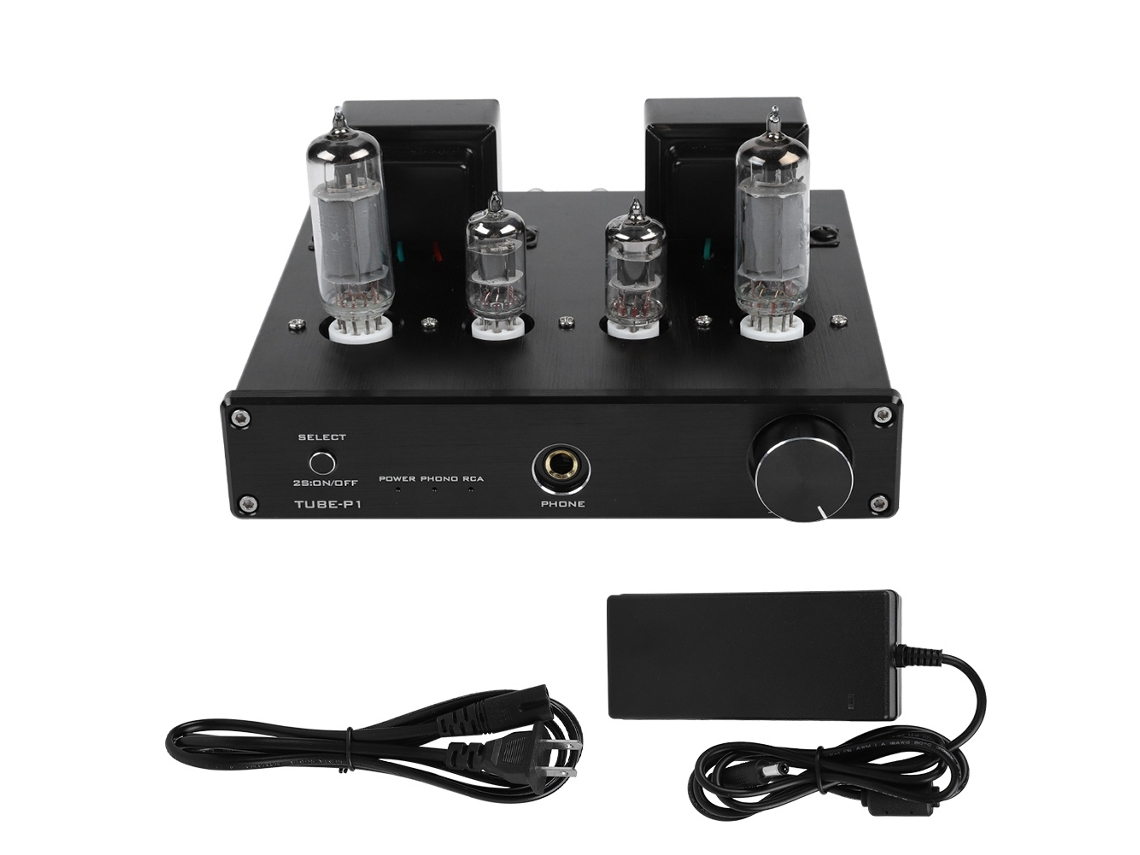 Amplificador de audio de escritorio con válvulas y conector para auriculares