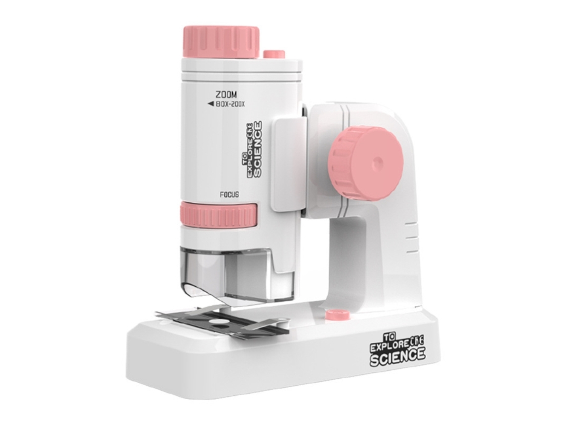 -microscopio Para Niños Portátil Con Luz Led 200x Lupa Juguete Científico Para Niños Juguetes De Ciencia Interior Exterior