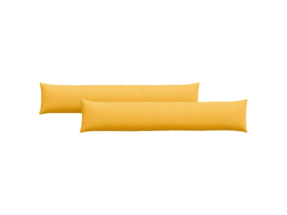 Juego de 2 cojines para sofá, HARLANV1 amarillo claro, tela de 200x40 cm
