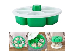 Molde triangular de 6 cavidades para onigiri, arroz de sushi, herramienta de cocina antiadherente reutilizable