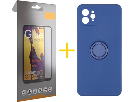 Carcasa + Protector de Pantalla para iPhone 12 Pro Max SKYHE Azul Oscuro
