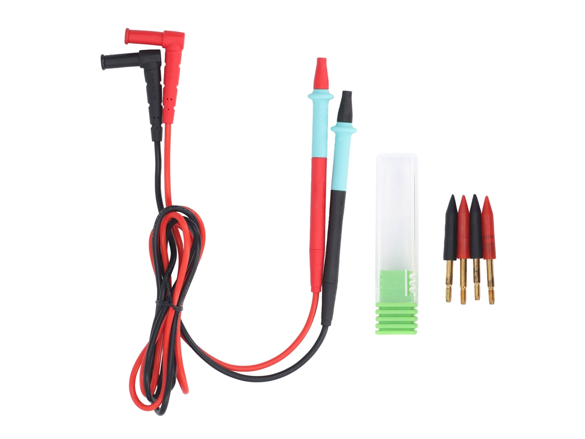 Kit De Cables De Prueba Para Multímetro Cat Iii De Silicona De 1000 V Con 4 Puntas De Sonda Intercambiables.