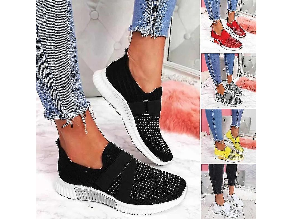 2026-zapatos Slip-on Mujer Con Suela Ortopédica Sneakers Moda Plataforma Caminar Confortables Respirables