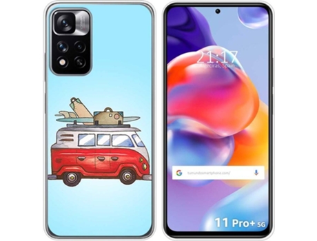 Carcasa para Xiaomi Redmi Note 11 Pro+ Plus 5G TUMUNDOSMARTPHONE Dibujos Furgoneta Multicolor