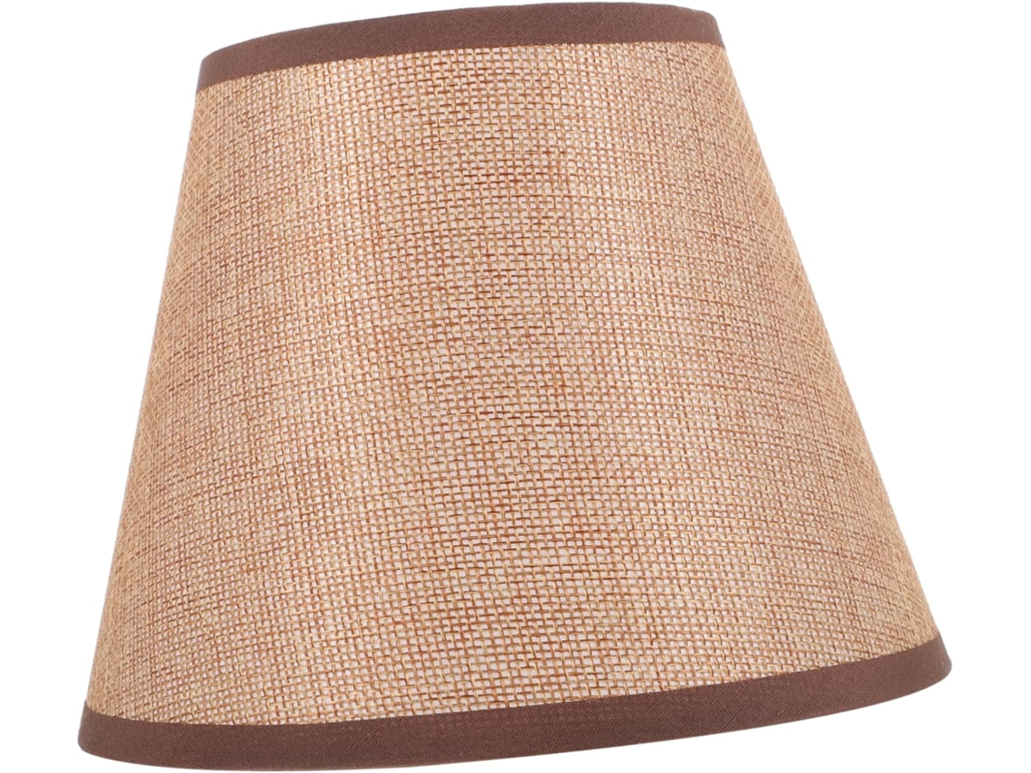Cubierta De Tela Marrón De Repuesto Para Lámparas De Mesa, Iluminación De Interior
