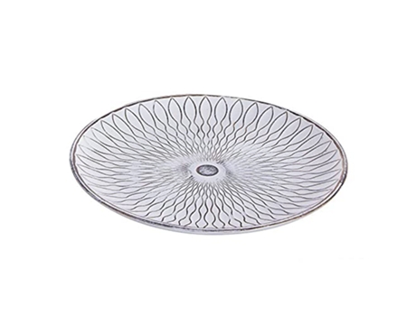 Plato Decorativo de Madera Ø40x4 cm Natural Ondas TIENDA EURASIA