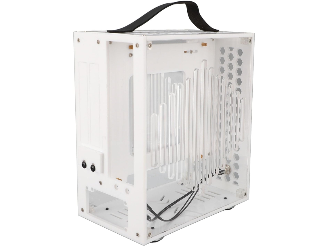 Caja Para Pc Mini Itx, Carcasa De Ordenador De Acrílico Transparente Con Asa, De Flux