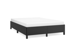 Maison Exclusive - Estructura De Cama Sin Colchón, Negra, 152x203 Cm, Queen, Piel Sintética