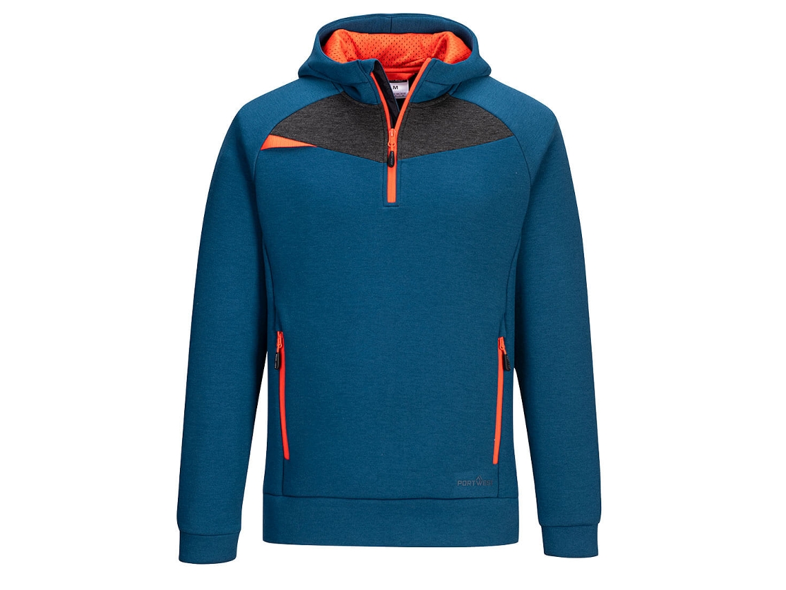 Sudadera con capucha y cremallera de un cuarto Dx4 – Comodidad y estilo para profesionales Negro / S