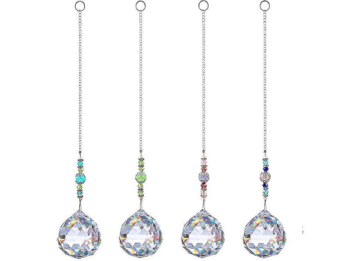 4 atrapasoles de cristal, creador de arcoíris, para decoración de ventanas, jardín u oficina