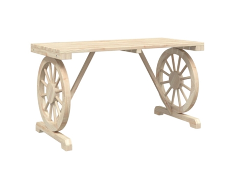 Mesa de jardín madera maciza abeto VIDAXL (115x55x65 cm)