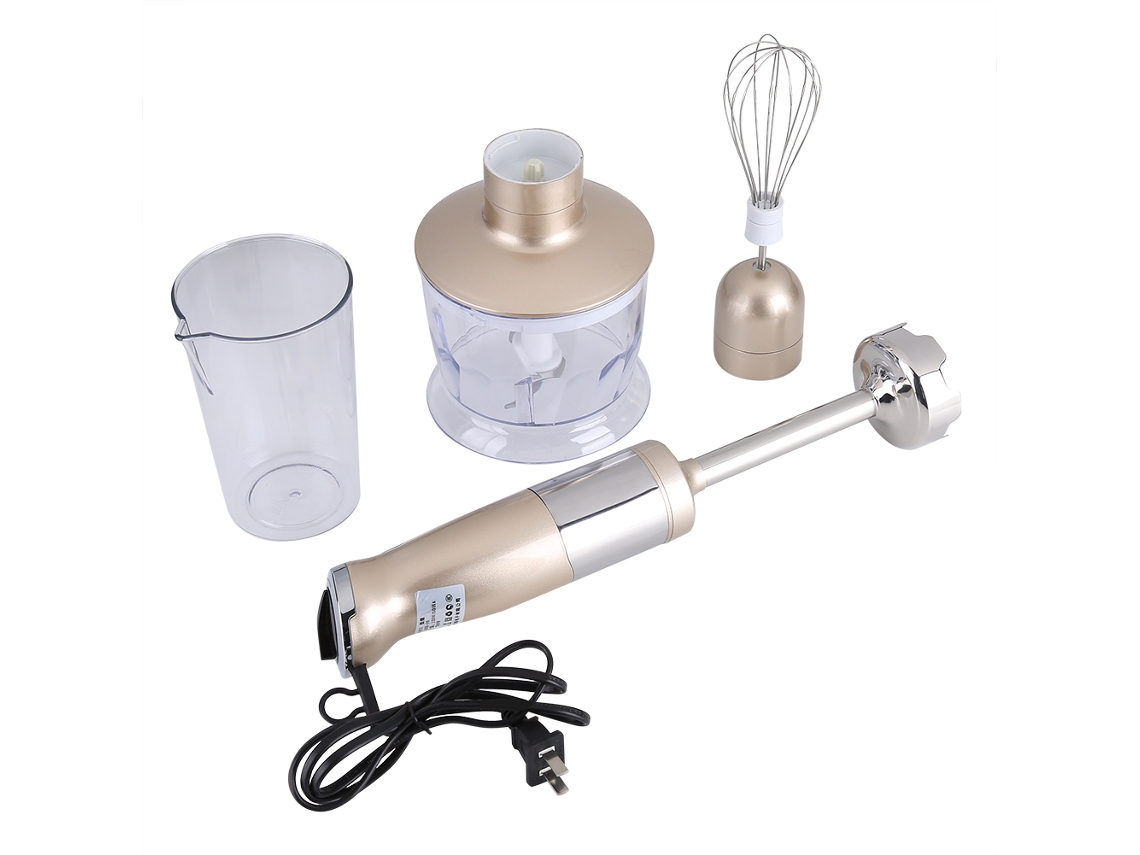 VIVILIYYA Liquidificador, mixer, picador e processador de alimentos 4 em 1 de 700 W, dourado