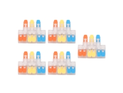 Omni-5 Piezas Conector De Cable Eléctrico 3 Entradas 6 Salidas 41a 450v Para 0.5-6mm² 10-20awg