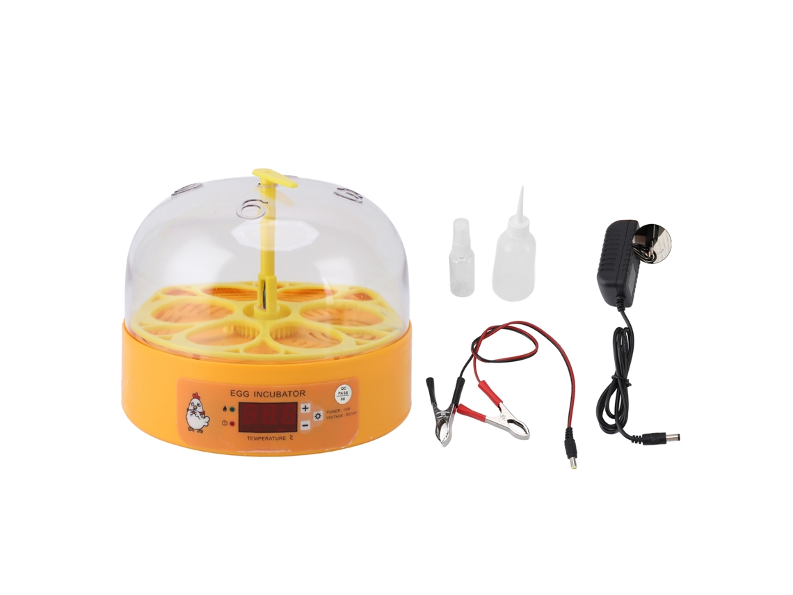 Incubadora inteligente de 6 huevos para pollos, con control automático de temperatura, pequeña máquina para incubar huevos, enchufe UE 110-220 V