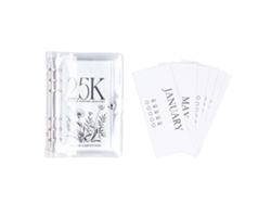 Cuaderno Transparente Para Retos De Ahorro Con 6 Agujeros, Pvc Impermeable, Portátil, 2.5k