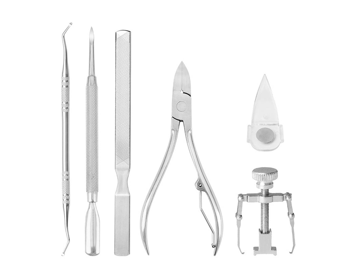 Kit de herramientas de manicura negras, incluye pinzas para uñas, 6 kits*