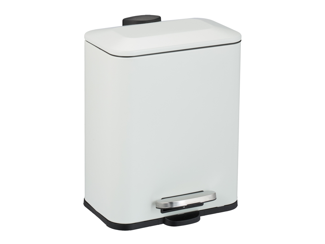 Relaxdays Caixote Do Lixo Para Casa De Banho, 5 L, Com Soft-close, Acabamento Mate, Interior Amovível, Branco