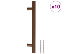 Conjunto 10 Tiradores para armarios VIDAXL acero inoxidable bronce (128 mm)