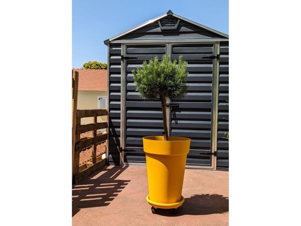 Jardinera SOLEILLA - Plástico - Altura 53 cm - Amarillo RIVIERA