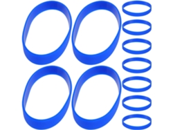 Juego De 60 Pulseras Unisex De Silicona Elástica Azul Oscuro, Tamaño Ajustable.