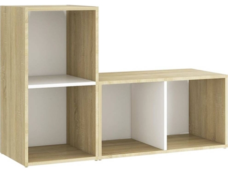 Conjunto 2 Mueble para la televisión VIDAXL Blanco Madera contrachapada (72x35x36.5 cm)